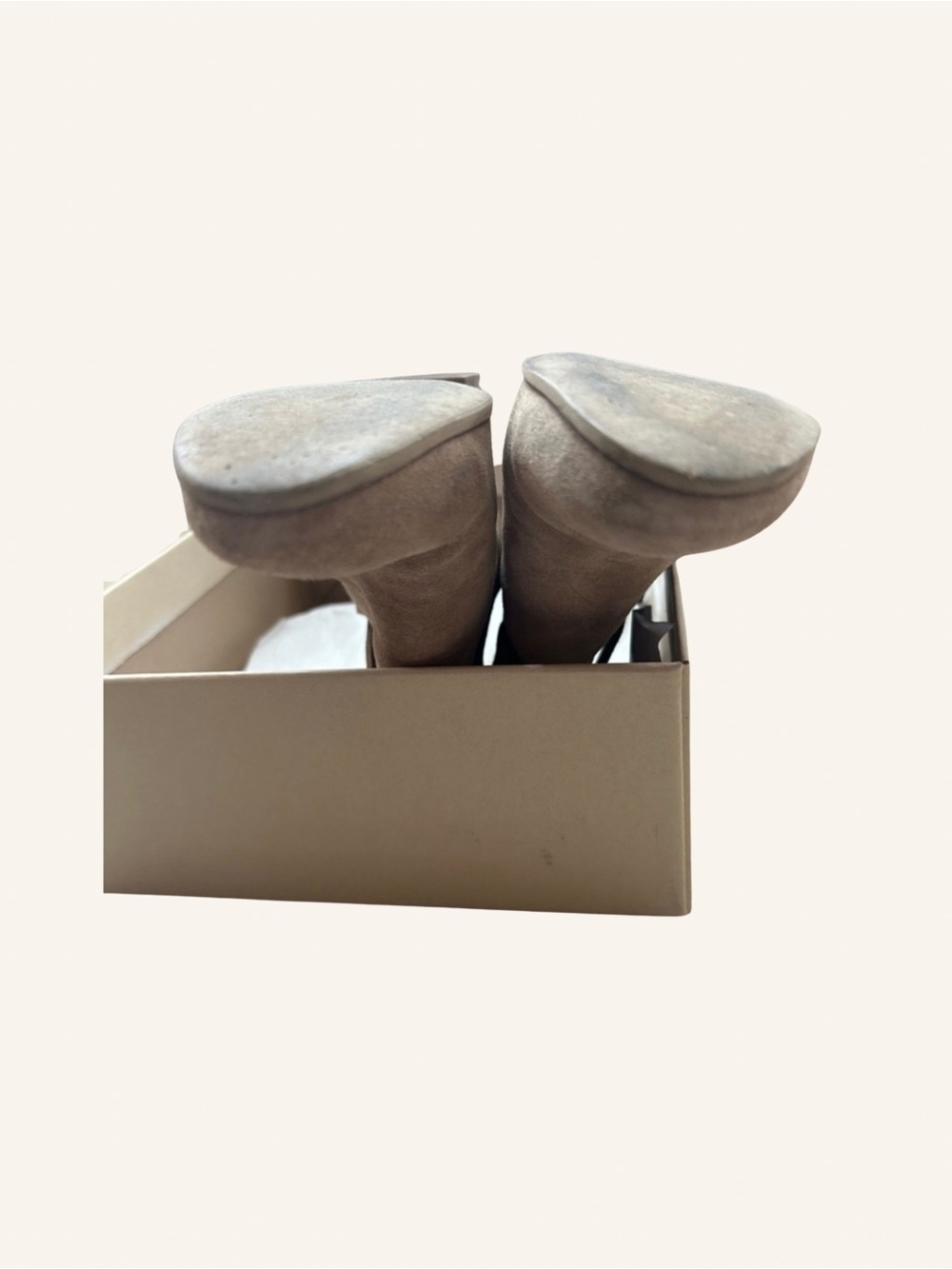 Anthropologie Paola Ferri Alba Moda Tan Suede Ankle Booties Size 7 /37 EURO - Picture 9 of 16